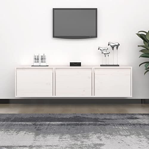 Fasba TV-Schränke Lowboard Fernsehschrank Fernsehtisch Sideboard HiFi-Schrank TV Möbel Tisch Board 3 STK. Weiß Massivholz Kiefer von Fasba