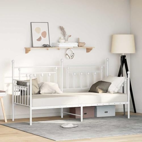 Fasba Tagesbettgestell Weiß 80x200 cm Stahl, Schlafsofa Gästesofa Bettsofa für Wohnzimmer Schlafzimmer Heimkino42002671 von Fasba