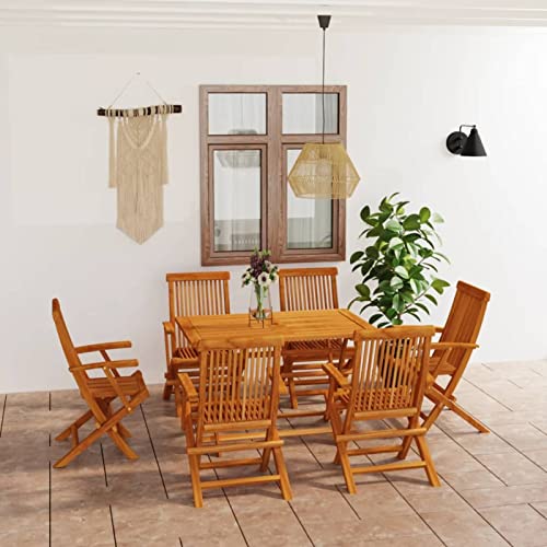 Fasba Teak Massiv Gartenmöbel Set 7-TLG. Klappbar Gartengarnitur Sitzgruppe Gartenset Sitzgarnitur Gartentisch Gartenstuhl Tisch Stühle von Fasba