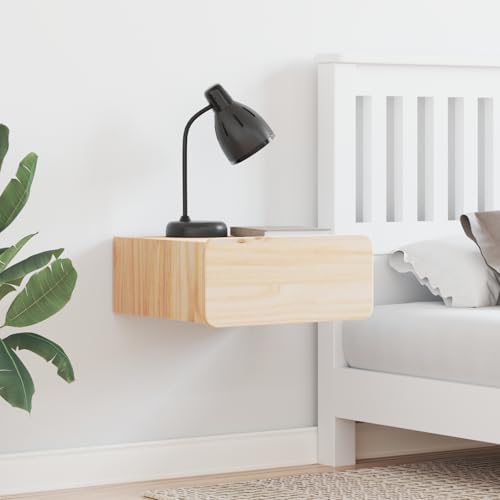 Fasba Wandmontierter Nachttisch 2 pcs Braun 39 x 34 x 16,5 cm, Schlafzimmer Nachtschrank Stilvolles Nachtkästchen für Wohnzimmer Hotelzimmer von Fasba