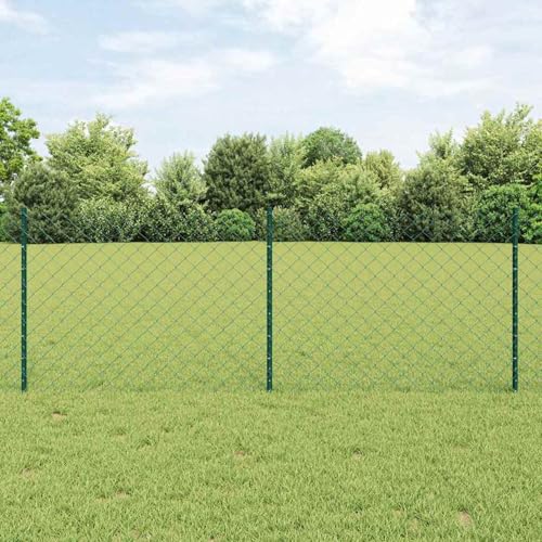Kettenzaun mit 10 U-Posts Grün 0.8x10 m Stahl, Zaunpfosten Pfosten Weidenetze für Weidezaun Bauernhof Vieh Haustierschutz3336239 von Fasba
