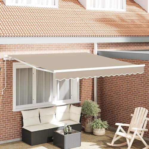 Manuelle Einziehbare Markise Beige 350x250 cm, Außenmarkise Gelenkarmmarkise für Wohnmobil Hauseingang Terrasse Eingangsbereich Café3330339 Manuelle Einziehbare Markise Beige 350x250 cm, Außenmarkise Gelenkarmmarkise für Wohnmobil Hauseingang Terrasse Eingangsbereich Café3330339 von Fasba