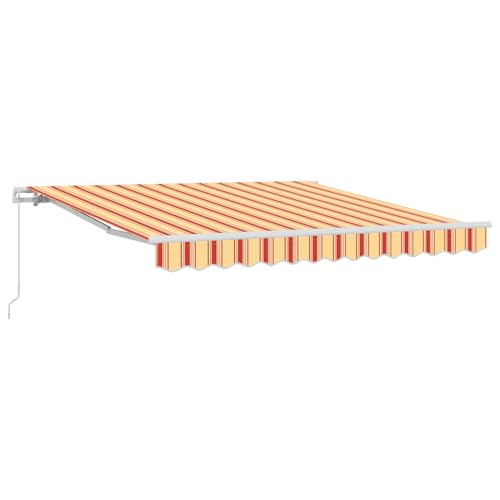 Manuelle einziehbare Markise Gelb und Orange 350x250 cm, Außenmarkise Gelenkarmmarkise für Wohnmobil Hauseingang Terrasse Eingangsbereich Café3330249 Manuelle einziehbare Markise Gelb und Orange 350x250 cm, Außenmarkise Gelenkarmmarkise für Wohnmobil Hauseingang Terrasse Eingangsbereich Café3330249 von Fasba