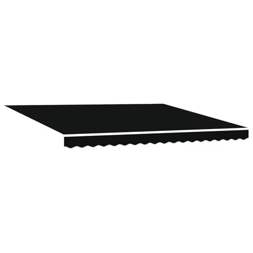 Manuelle einziehbare Markise Schwarz 400x350 cm, Außenmarkise Gelenkarmmarkise für Wohnmobil Hauseingang Terrasse Eingangsbereich Café3330779 von Fasba
