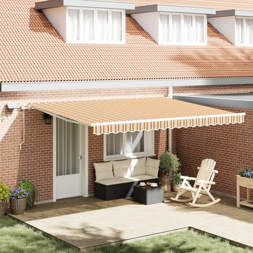 Manuelle einziehbare Markise mit LED Mehrfarbenstreifen 450x300 cm, Außenmarkise Gelenkarmmarkise für Wohnmobil Hauseingang Terrasse Eingangsbereich Café3330942 Manuelle einziehbare Markise mit LED Mehrfarbenstreifen 450x300 cm, Außenmarkise Gelenkarmmarkise für Wohnmobil Hauseingang Terrasse Eingangsbereich Café3330942 von Fasba