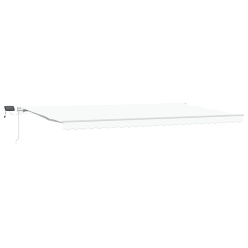 Manuelle einziehbare Markise mit LED Weiß 600x350 cm, Außenmarkise Gelenkarmmarkise für Wohnmobil Hauseingang Terrasse Eingangsbereich Café3331758 Manuelle einziehbare Markise mit LED Weiß 600x350 cm, Außenmarkise Gelenkarmmarkise für Wohnmobil Hauseingang Terrasse Eingangsbereich Café3331758 von Fasba