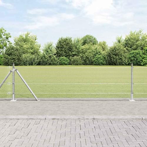 Schweißdrahtzaun mit 7 Flanschepfosten 0.4x10 m Feuerverzinkter Stahl, Zaunpfosten Pfosten Weidenetze für Weidezaun Bauernhof Vieh Haustierschutz3352265 Schweißdrahtzaun mit 7 Flanschepfosten 0.4x10 m Feuerverzinkter Stahl, Zaunpfosten Pfosten Weidenetze für Weidezaun Bauernhof Vieh Haustierschutz3352265 von Fasba
