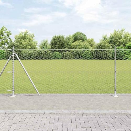 Sechseck-Zaun 0.8x10 m, Zaunpfosten mit Bodenplatten 7 Stück Ø32mm 90cm Verzinkter Stahl, Zaunpfosten Pfosten Weidenetze für Weidezaun Bauernhof Vieh Haustierschutz3353761 Sechseck-Zaun 0.8x10 m, Zaunpfosten mit Bodenplatten 7 Stück Ø32mm 90cm Verzinkter Stahl, Zaunpfosten Pfosten Weidenetze für Weidezaun Bauernhof Vieh Haustierschutz3353761 von Fasba