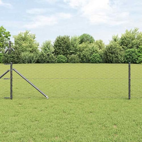 Sechseckzaun Grau 0.6x25 m Stahl, Zaunpfähle mit Spieß 13 Stück Ø32 mm 80 cm galvanisiertes Stahl, Zaunpfosten Pfosten Weidenetze für Weidezaun Bauernhof Vieh Haustierschutz3353230 Sechseckzaun Grau 0.6x25 m Stahl, Zaunpfähle mit Spieß 13 Stück Ø32 mm 80 cm galvanisiertes Stahl, Zaunpfosten Pfosten Weidenetze für Weidezaun Bauernhof Vieh Haustierschutz3353230 von Fasba