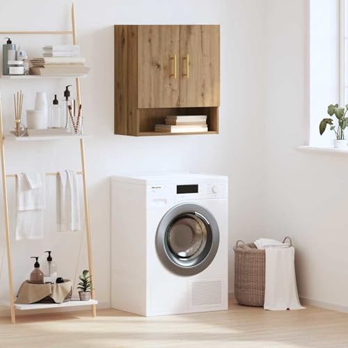 Wandschrank Eiche handwerklich 60 x 31 x 70 cm Holzwerkstoff, Badschrank Küchenschrank Stauraum-Kommode für Küche Esszimmer Flur von Fasba