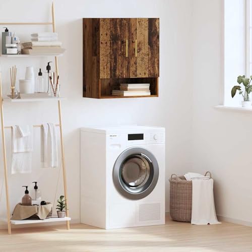 Wandschrank Wandmontiert Altholz 60 x 31 x 70 cm Holzwerkstoff, Badschrank Küchenschrank Stauraum-Kommode für Küche Esszimmer Flur von Fasba