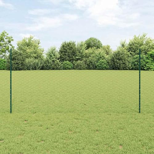 Zaunpfosten 11 Stück U-Profil Grün 120 cm Stahl, Sechseckzaun Grün 1,2x100 m Stahl, Zaunpfosten Pfosten Weidenetze für Weidezaun Bauernhof Vieh Haustierschutz3336795 von Fasba