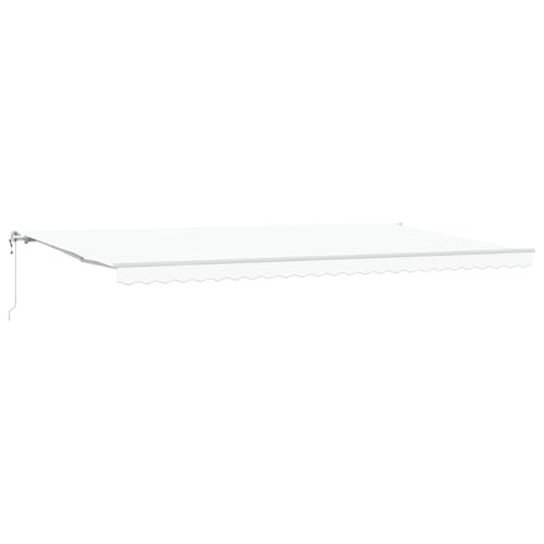 automatische einziehbare Markise Weiß 600x300 cm, Außenmarkise Gelenkarmmarkise für Wohnmobil Hauseingang Terrasse Eingangsbereich Café3331647 von Fasba
