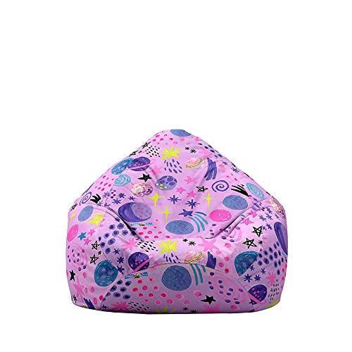 Fasbuy Sitzsack Bezug Weich Ohne Füllung, Sitzsack Waschbarer Lazy Bag 3D Sternenhimmel für Erwachsene und Kinder, Sitzsackbezug Stuhlbezug für Wohnzimmer Gaming (Sterne,90x110cm) von Fasbuy