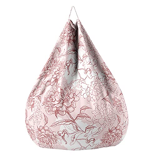 Fasbuy Sitzsack für Kinder Erwachsene 3D Blumen, Sitzsack Bezug Ohne Füllung, Flauschiger Sofabettbezug, für Indoor Outdoor Wohnzimmer Gaming Sofa Lounge (Elegante Blumen,100x120cm) von Fasbuy