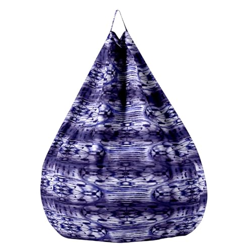 Fasbuy Sitzsack für Kinder Erwachsene 3D Kunststil, Sitzsack Bezug Ohne Füllung, Flauschiger Sofabettbezug, für Indoor Outdoor Wohnzimmer Gaming Sofa Lounge (Lila Kunst,70x80cm) von Fasbuy