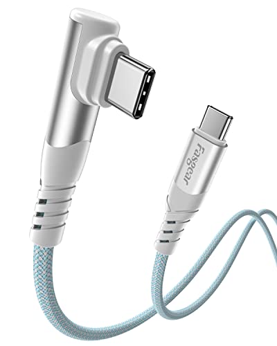 Fasgear 100W USB C auf USB C Kabel – 1 Pack 3m USB 2.0 Typ C auf Typ C PD Kabel 5A Schnellladung rechtwinklig Kompatibel mit Google Chromebook Pixel (2015), iPad Air 2022, Sam-sung Note 20(Blau) von Fasgear