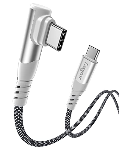 Fasgear 100W USB C auf USB C Kabel – 1 Pack 3m USB 2.0 Typ C auf Typ C PD Kabel 5A Schnellladung rechtwinklig Kompatibel mit Samsung Galaxy TabPro S/Notebook 9 Pro, Mac-Book Pro 2021 (Schwarz) von Fasgear