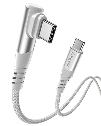 Fasgear 100W USB C auf USB C Kabel – 1 Pack 3m USB 2.0 Typ C auf Typ C PD Kabel 5A Schnellladung rechtwinklig Kompatibel mit Surface Book 2, i-Pad Pro 2020 Spectre 13 Surface Go N1 Tablet (Grau) von Fasgear