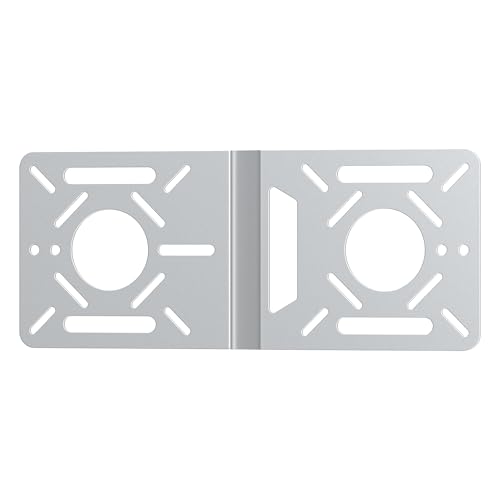 Fasgear Aluminiummetall VESA Adapter für MINI PC,Halterung für Intel NUC VESA-Monitorarm,VESA Adapterplatte mit 100x100mm und 75x75mm Löchern,Monitor Arm Conversion Kit Halter für VESA-Muster(Silber) von Fasgear