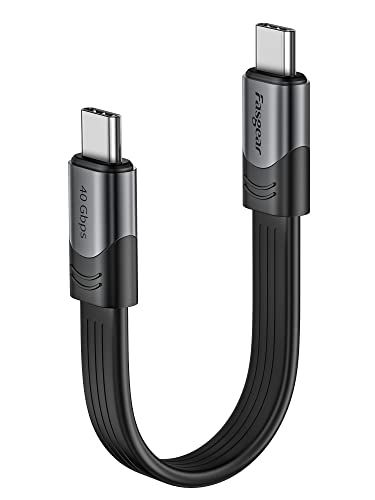 Fasgear USB 4-Kabel Kurz 15cm,100W Aufladen 40 Gbit/s Datenübertragung,Kompatibel mit usb c Thunderbolt 3/4 Geräten,für Mac-Book Pro i-Pad Pro Mac Mini M1 Externer SSD-Hub Docking-Monitor Egpu von Fasgear
