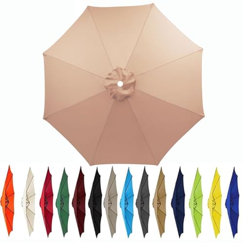 Fasheepfa Ersatzdach für den Außenbereich mit 6 Rippen oder 8 Rippen, Stoffbezug nur für Terrassenschirm, 3,5 m, 8 Rippen von Fasheepfa