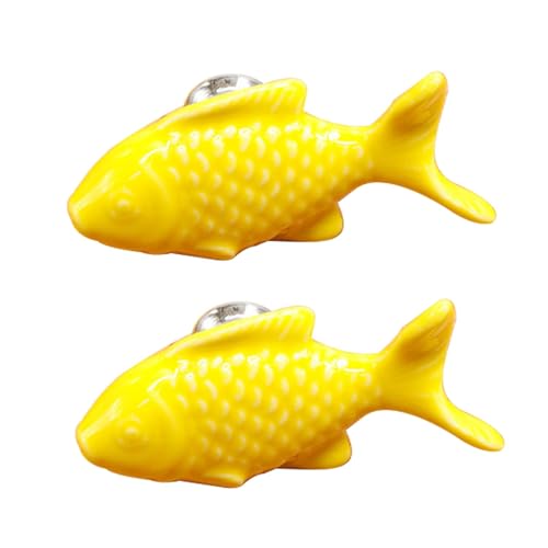 Schrankgriffe in Fischform, Kinder-Türknäufe für Schubladen, niedlicher Keramikgriff, bunt, für Küche, Wohnzimmer, Gelb, 2 Stück Schrankgriffe in Fischform, Kinder-Türknäufe für Schubladen, niedlicher Keramikgriff, bunt, für Küche, Wohnzimmer, Gelb, 2 Stück von Fasheepfa