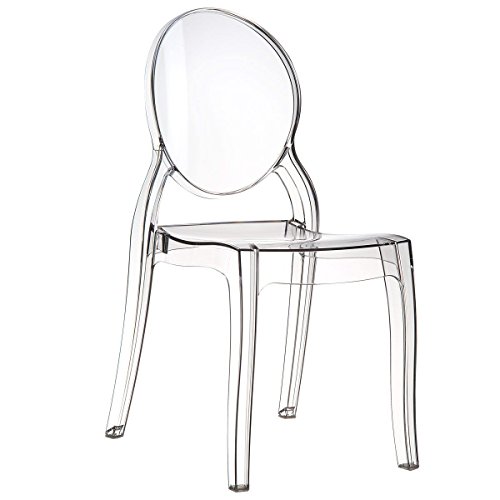 Fashion Commerce FC4695 4er Set Stühle, Polycarbonat, Transparent, 94x44x42cm, 4 Stück, Farblos von KONTE.DESIGN