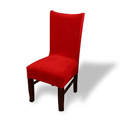 Fashion·LIFE Stuhlhussen 4 Stück Elastischer Bezug Stuhlüberzug Moderne für Esszimmerstuhl sehr pflegeleicht und langlebig Universal Waschbare für Zuhause,Rot von Fashion·LIFE