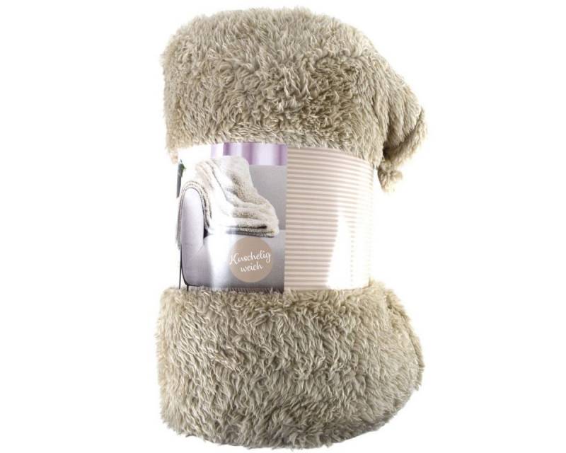 Wohndecke Kuschel- und Wohndecke in Teddy Fleece Optik 150 x 200cm flauschig, Fashion Zone, weich & wärmespeichernd von Fashion Zone