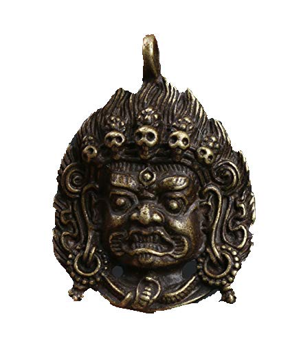 Fashion158 Collect Curio seltene chinesische Fengshui-Statue aus Bronze, Exquisite Tantra-Buddhismus Mahakala-Zornvolle Gottheit von ZXC