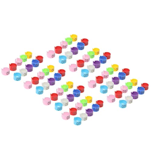 FashionCha 50 Stück Vogel Beinringe aus zur Markierung für Papageien Tauben Finken Identifikation Und Trennung für Haustiertraining von FashionCha