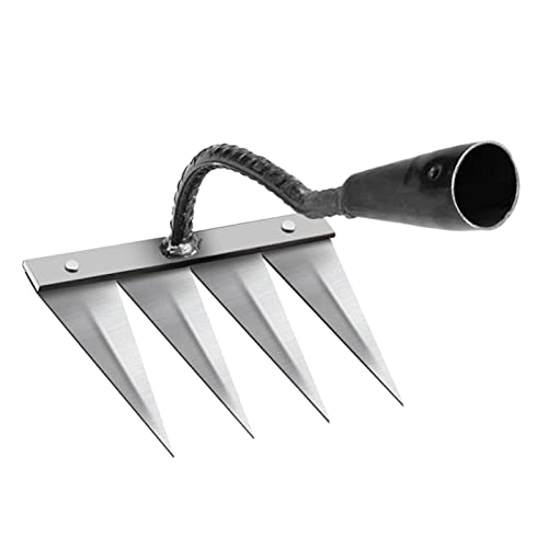 FashionCha Gartenhacke Bodenlockerer Kultivator Jäthacke Ackergerät mit Scharfer Kante für Effiziente Gartenarbeit für Die Landwirtschaft Und Den Gemüseanbau, 4 Zahnstahl FashionCha Gartenhacke Bodenlockerer Kultivator Jäthacke Ackergerät mit Scharfer Kante für Effiziente Gartenarbeit für Die Landwirtschaft Und Den Gemüseanbau, 4 Zahnstahl von FashionCha