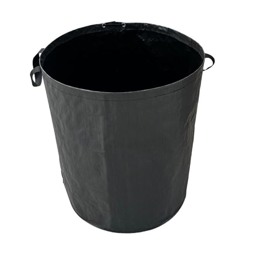FashionCha Gartensack Tragbarer Laubkorb Und Rasenschnittsack Gartentasche Aus Robustem Gewebe mit Zwei Stabilen Griffen für Den Einsatz Im Garten auf Dem Rasen, schwarz 500L von FashionCha