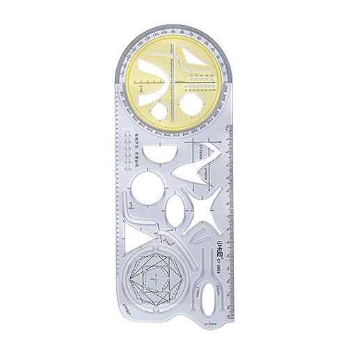 FashionCha Geometrisches Lineal Als Zeichenlineal Und Schablonenlineal Ein Mathematik Werkzeug für Den Schulbedarf Zum Zeichnen Vieler Grafiken für Künstler Und, Stil a FashionCha Geometrisches Lineal Als Zeichenlineal Und Schablonenlineal Ein Mathematik Werkzeug für Den Schulbedarf Zum Zeichnen Vieler Grafiken für Künstler Und, Stil a von FashionCha