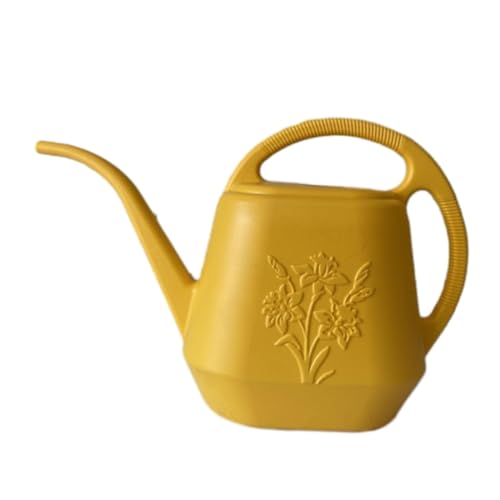 FashionCha Gießkanne Bewässerungskanne Gießtopf Blumenkanne Gartenwerkzeug mit 4L Fassungsvermögen Und Griff für Den Innenbereich Und Außenbereich, Gelb von FashionCha