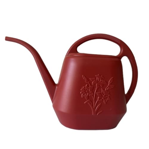 FashionCha Gießkanne Bewässerungskanne Gießtopf Blumenkanne Gartenwerkzeug mit 4L Fassungsvermögen Und Griff für Den Innenbereich Und Außenbereich, Rot von FashionCha