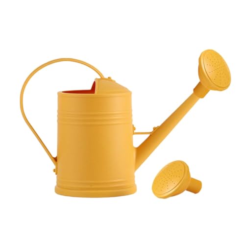 FashionCha Gießkanne Gartenkanne Pflanzensprüher Und Wasserbehälter mit Ergonomischem Griff Und Großer Öffnung Zum Leichten Befüllen für Garten Balkon Und Hof, Gelb von FashionCha