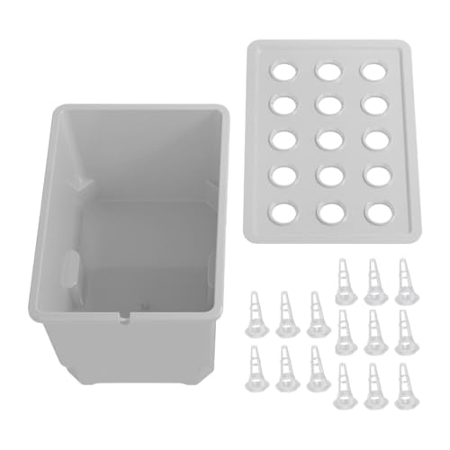 FashionCha Hydroponik Set mit Geteiltem Design Zur Einfachen Wasserwechsel für Schnelles Wachstum von Pflanzen für Markt Und Hotel, Weiß von FashionCha