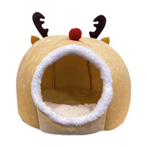 FashionCha Katzenbett für Hauskatzen, gemütlich, rutschfeste Unterseite, warm, mit abnehmbarem Kissen, weiche Katzenhöhle, Haustierhaus für kleine Hunde und FashionCha Katzenbett für Hauskatzen, gemütlich, rutschfeste Unterseite, warm, mit abnehmbarem Kissen, weiche Katzenhöhle, Haustierhaus für kleine Hunde und von FashionCha