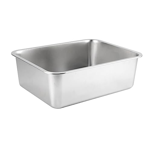 FashionCha Katzentoilette in Offener Ausführung Als Kleintierwanne Katzenklo Und Kätzchen Töpfchen Eine Edelstahlschale mit Griffen für Einfachen Transport für, 60cmx40cmx10cm FashionCha Katzentoilette in Offener Ausführung Als Kleintierwanne Katzenklo Und Kätzchen Töpfchen Eine Edelstahlschale mit Griffen für Einfachen Transport für, 60cmx40cmx10cm von FashionCha