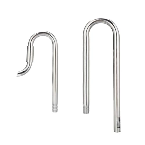 FashionCha Lily Pipe Einlauf Auslauf Rohr Set Wasserrohre Aus Edelstahl mit Einstellbarer Durchflussrate Und Acryl Halterung für Aquascaping Und Die Pfleg, 12 Outlet 16 Einlass von FashionCha