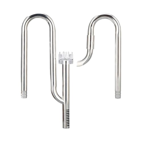 FashionCha Lily Pipe Einlauf Auslauf Rohr Set Wasserrohre Aus Edelstahl mit Einstellbarer Durchflussrate Und Acryl Halterung für Aquascaping Und Die Pfleg, 16 öl-Film von FashionCha