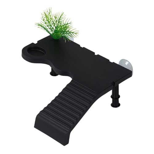 FashionCha Schildkrötenplattform Aus Pp Material mit Integriertem Futtertrog Und Sanfter Neigung für Aquaterrarien Und Landschaftsgestaltung, Schwarz FashionCha Schildkrötenplattform Aus Pp Material mit Integriertem Futtertrog Und Sanfter Neigung für Aquaterrarien Und Landschaftsgestaltung, Schwarz von FashionCha