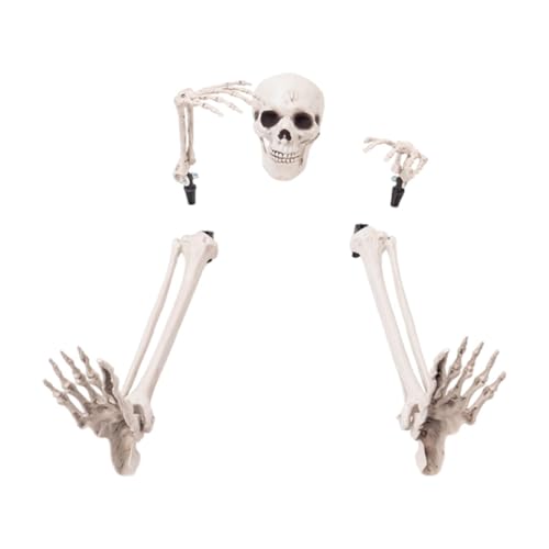 FashionCha Skelettpfähle für Den Außenbereich, Totenkopf Und Arm/Bein Set, von FashionCha