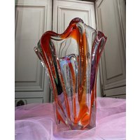 Rote Vintage Murano Vase //Vintage Glas // Wohndeko von FashionanticVintage