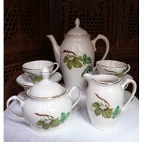 Vintage Tee Set Porzellan Made in Spain/Home Decor Kaffee Handbemalt von FashionanticVintage