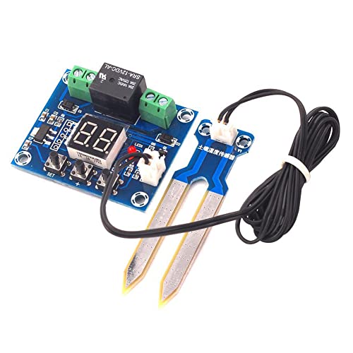 Fasizi 12 V Bodenfeuchtigkeitssensor, Luftfeuchtigkeitskontrolle, mit Digitalanzeige, automatisches Bewässerungssystem-Modul von Fasizi