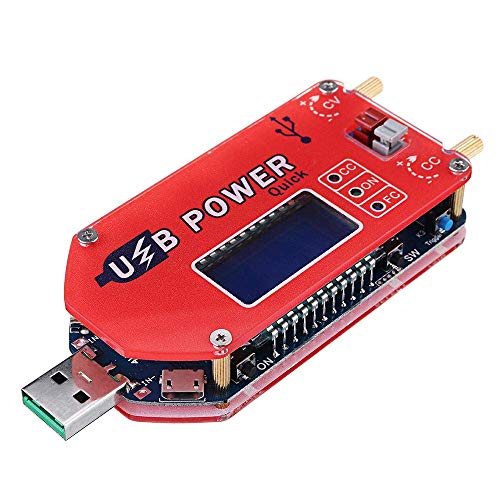 Fasizi 15 W USB Step UP Netzteil Modul Boost Einstellbarer Konverter Lüftergeschwindigkeitskontrolle Potentiometer mit LCD-Display – Rot von Fasizi