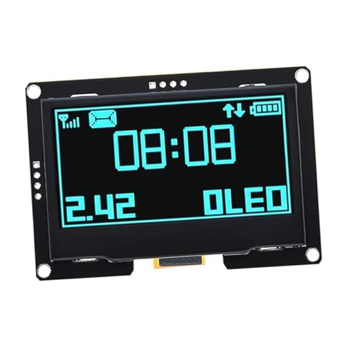 Fasizi 2,42 Zoll SSD1309 OLED-Anzeigemodul – 4-poliger IIC-Weißbildschirm (Auflösung 128 × 64) von Fasizi